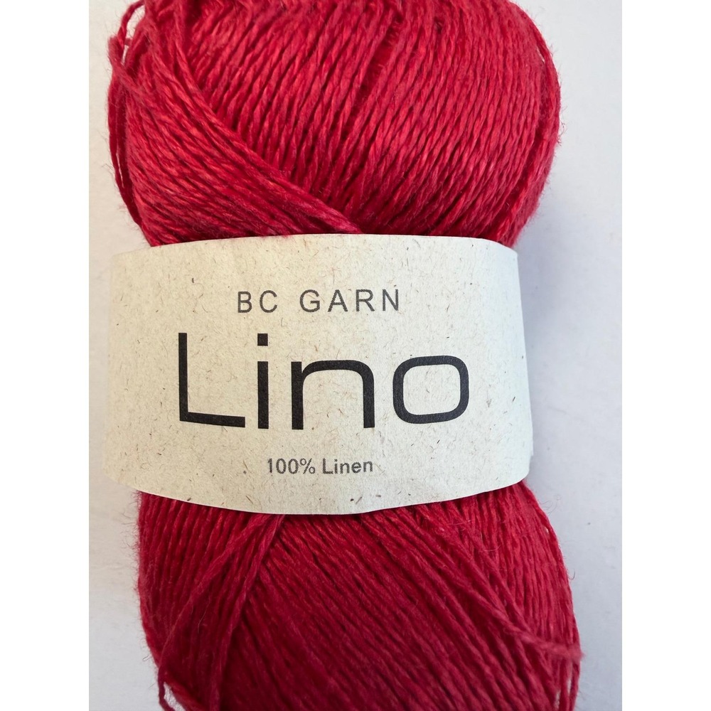 BC Garn Lino 100% Linen Yarn 164 yds Red Knitting Crochet 5 skeins - Picture 3 of 8